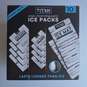 Titan by Arctic Zone High Performance Ice Packs, 10 Pack Combo Quick Ship
